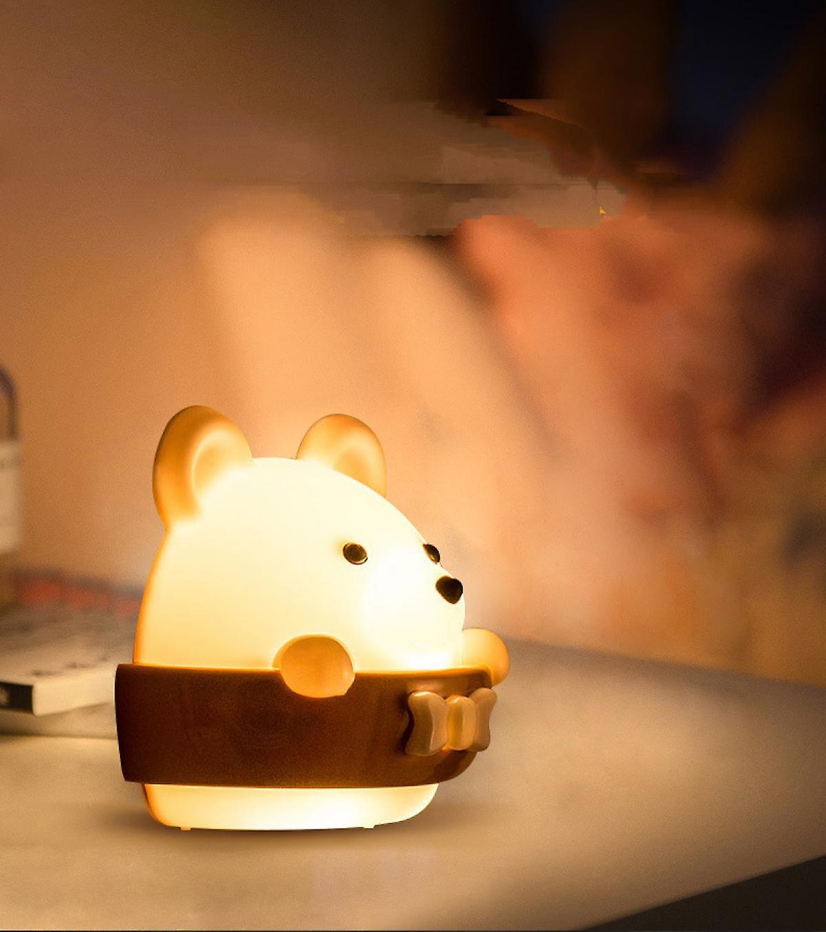 Bear Night Light For Kids， Silicone Cute Night Light Lamp， Led Rechargeable Kids Night Light Nursery Cute Lamp，  For Girls Kids Room Decor