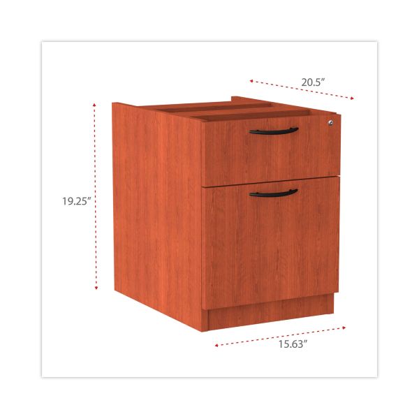 Alera Valencia Series Hanging Pedestal File， Left/Right， 2-Drawer: Box/File， Legal/Letter， Cherry， 15.63 x 20.5 x 19.25