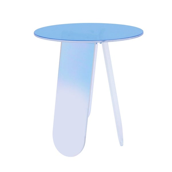 Creative Acrylic Side Tables Round End Table - 17.7