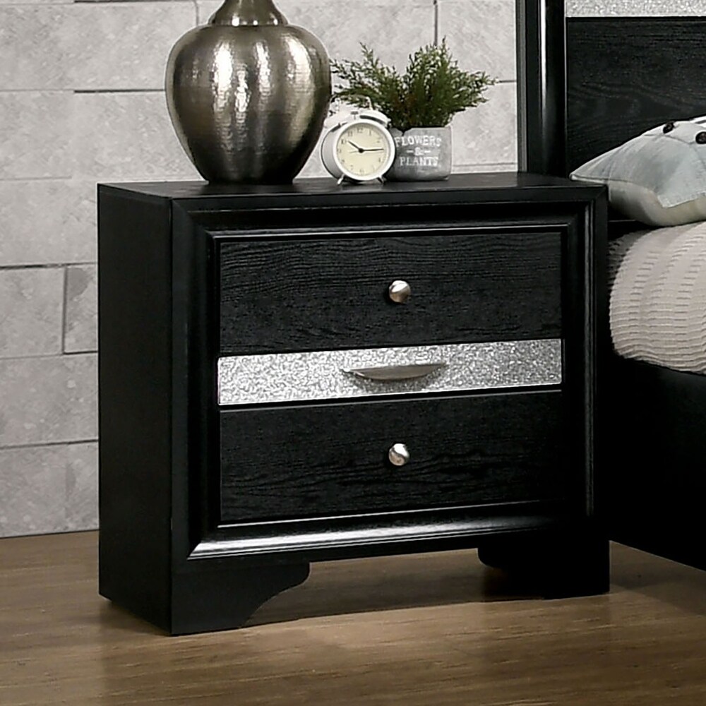 Modern Nightstand  Hidden Jewelry Drawer  Bedside Table for Bedroom