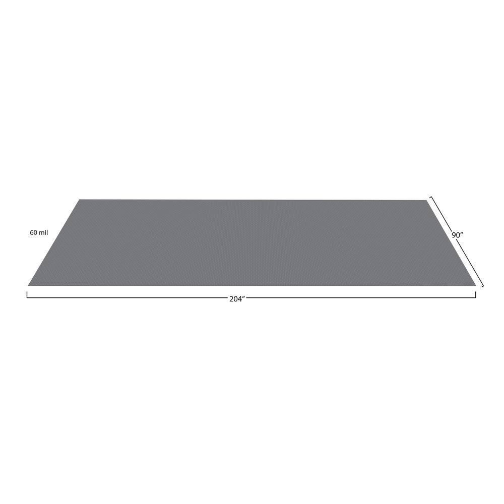 G-Floor Small Coin 7.5 ft. x 17 ft. Slate Grey Commercial Grade Vinyl Garage Flooring Cover and Protector GF60SC717SG