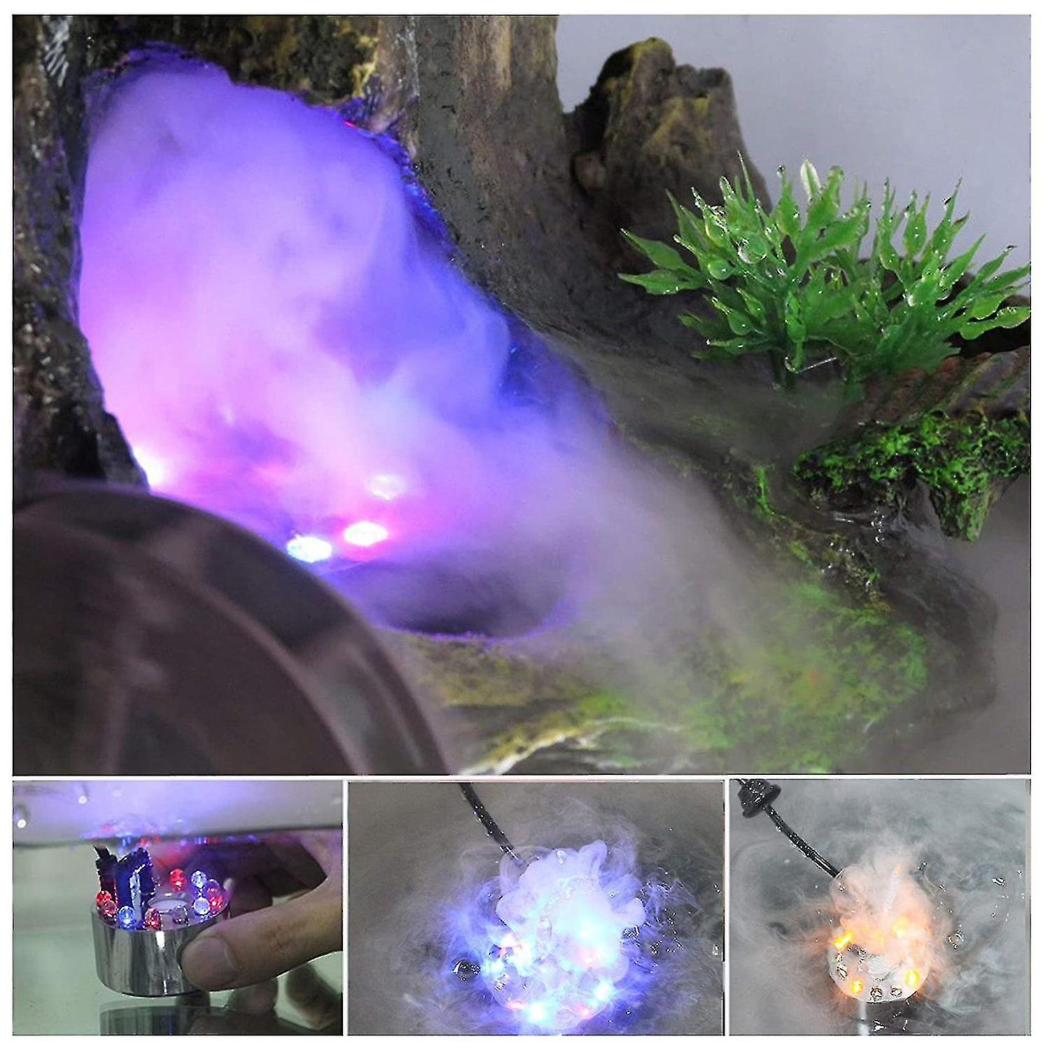 12 Led Colorful Light Ultrasonic Mist Maker Water Fountain Pond Decor