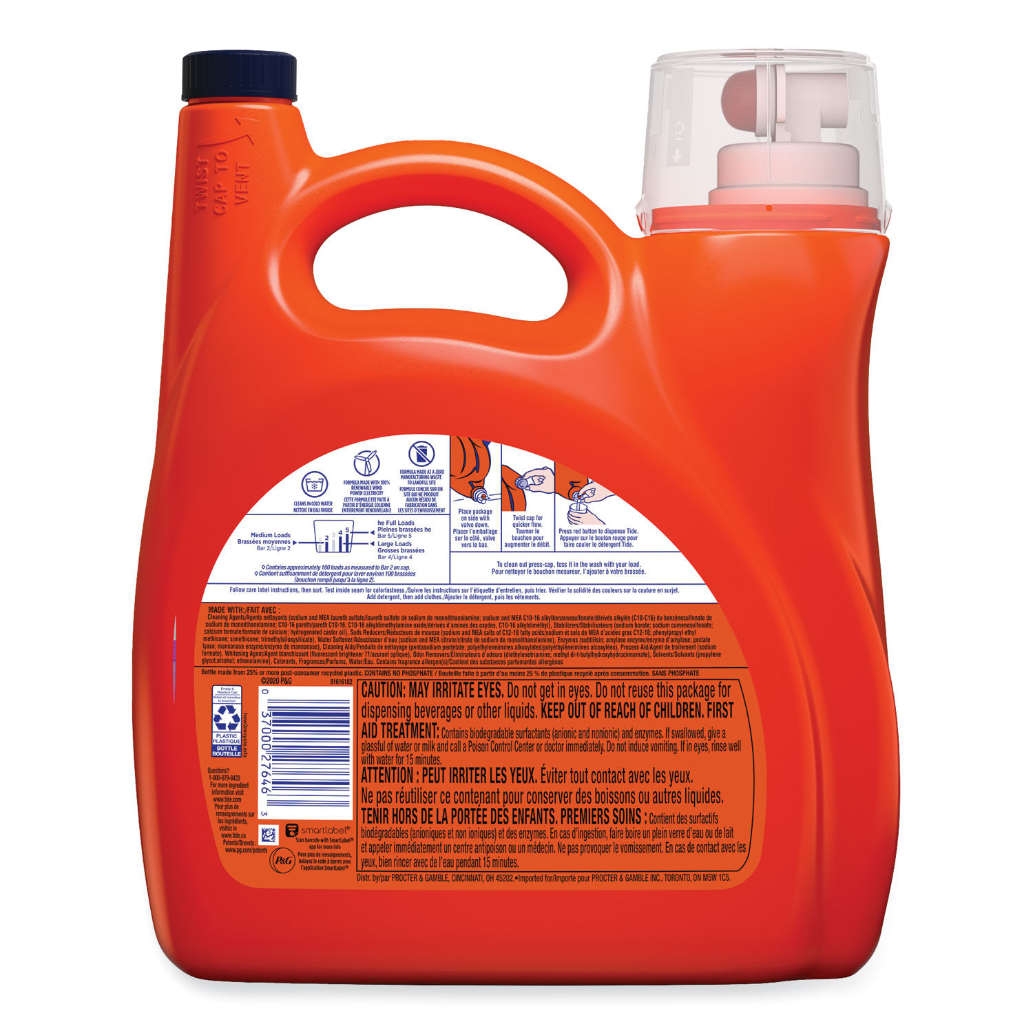 Hygienic Clean Heavy 10x Duty Liquid Laundry Detergent by Tideandreg; PGC27646