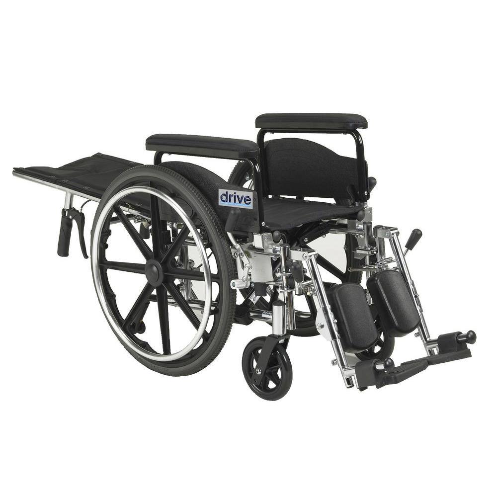 Drive Medical Viper Plus GT Full Reclining Wheelchair with 20 in. Seat and Full Arms pla420rbdfa