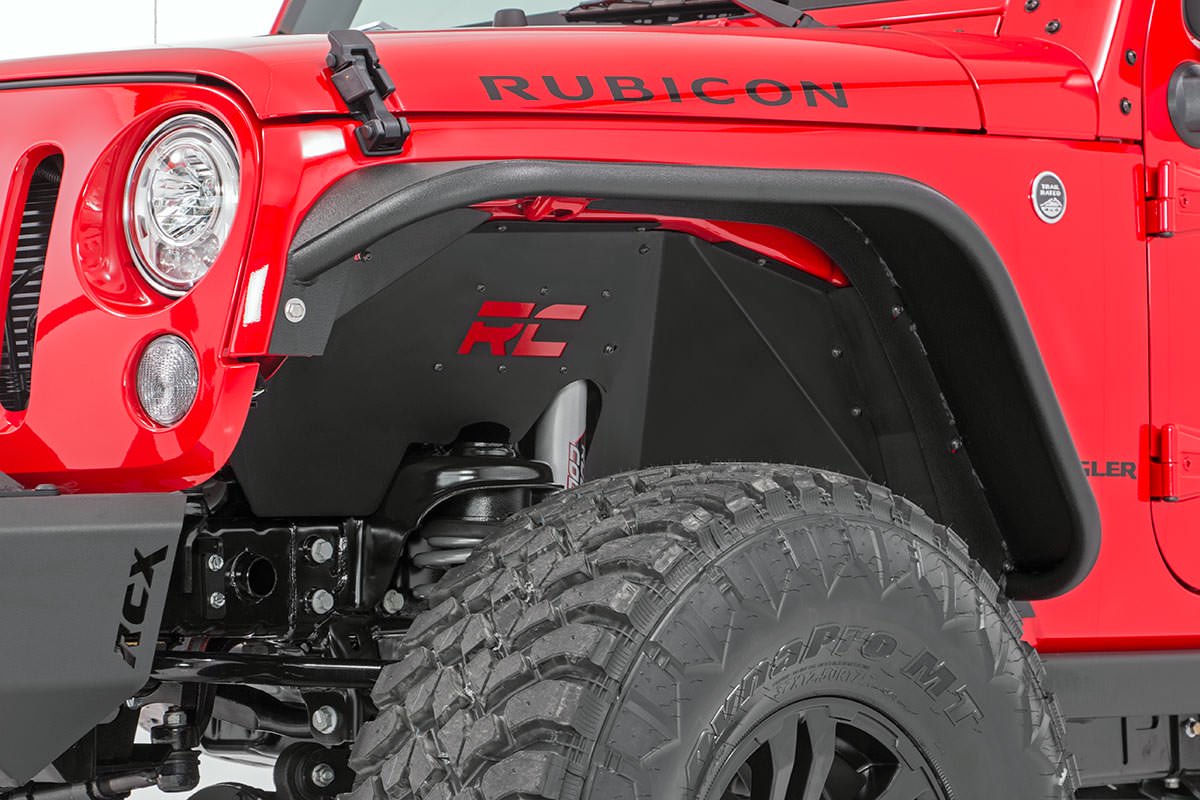 Rough Country Front Inner Fenders for 2007 - 2018 Jeep Wrangler JK - 1195