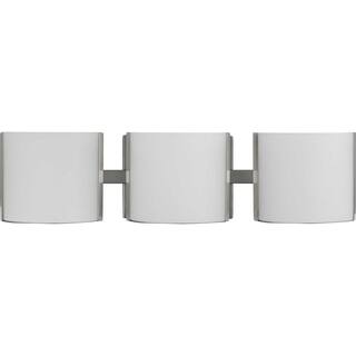 Progress Lighting Arch LED Collection 3-Light Brushed Nickel Etched Glass Modern Bath Vanity Light P300291-009-30