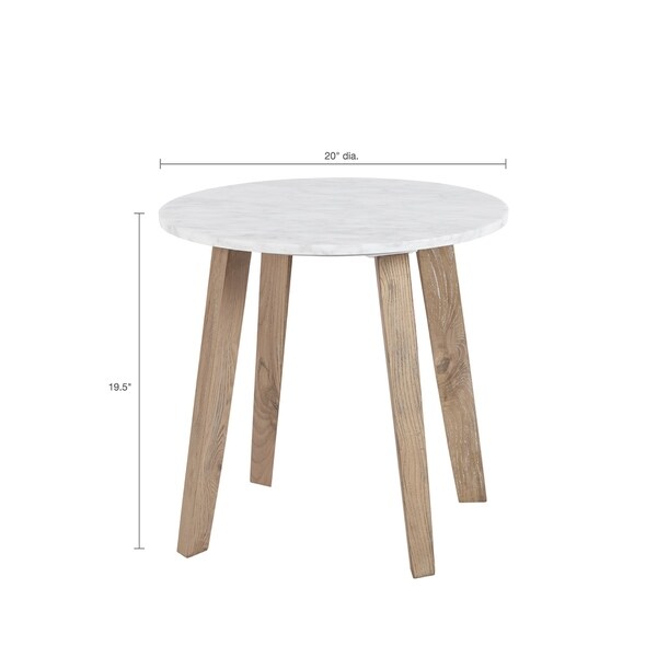 Carson Carrington Antsla White End Table