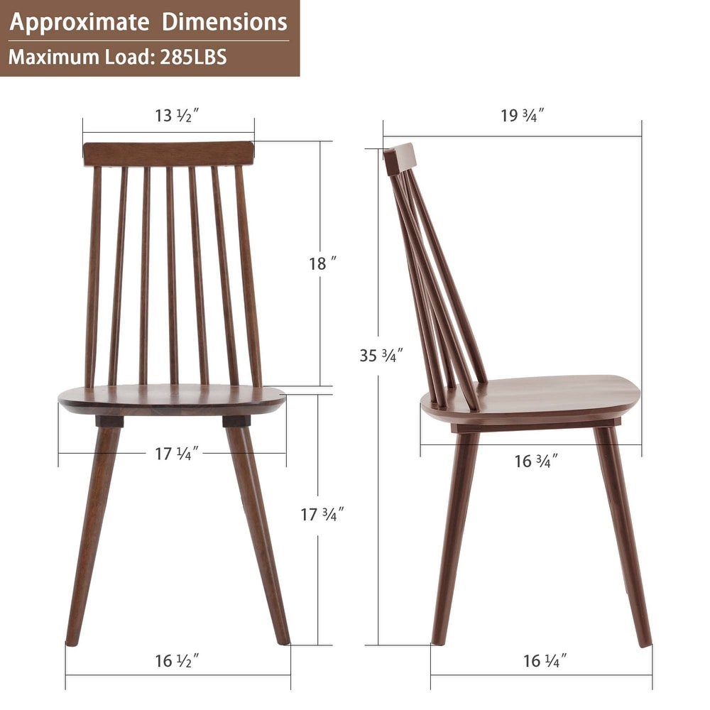 Set of Slat Back Wood Dining Room Kitchen Room Windsor Chairs