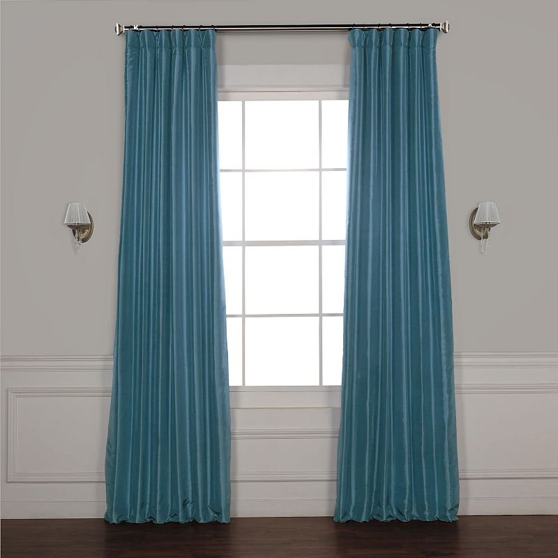 EFF 1-Panel Vintage Textured Faux-Dupioni Silk Window Curtain