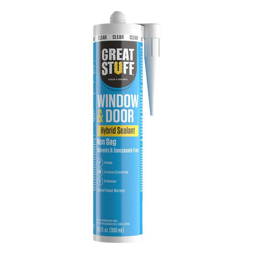 GREAT STUFF 10.1 fl. oz. Clear Window and Door Hybrid Polymer Sealant 99DOOR3007