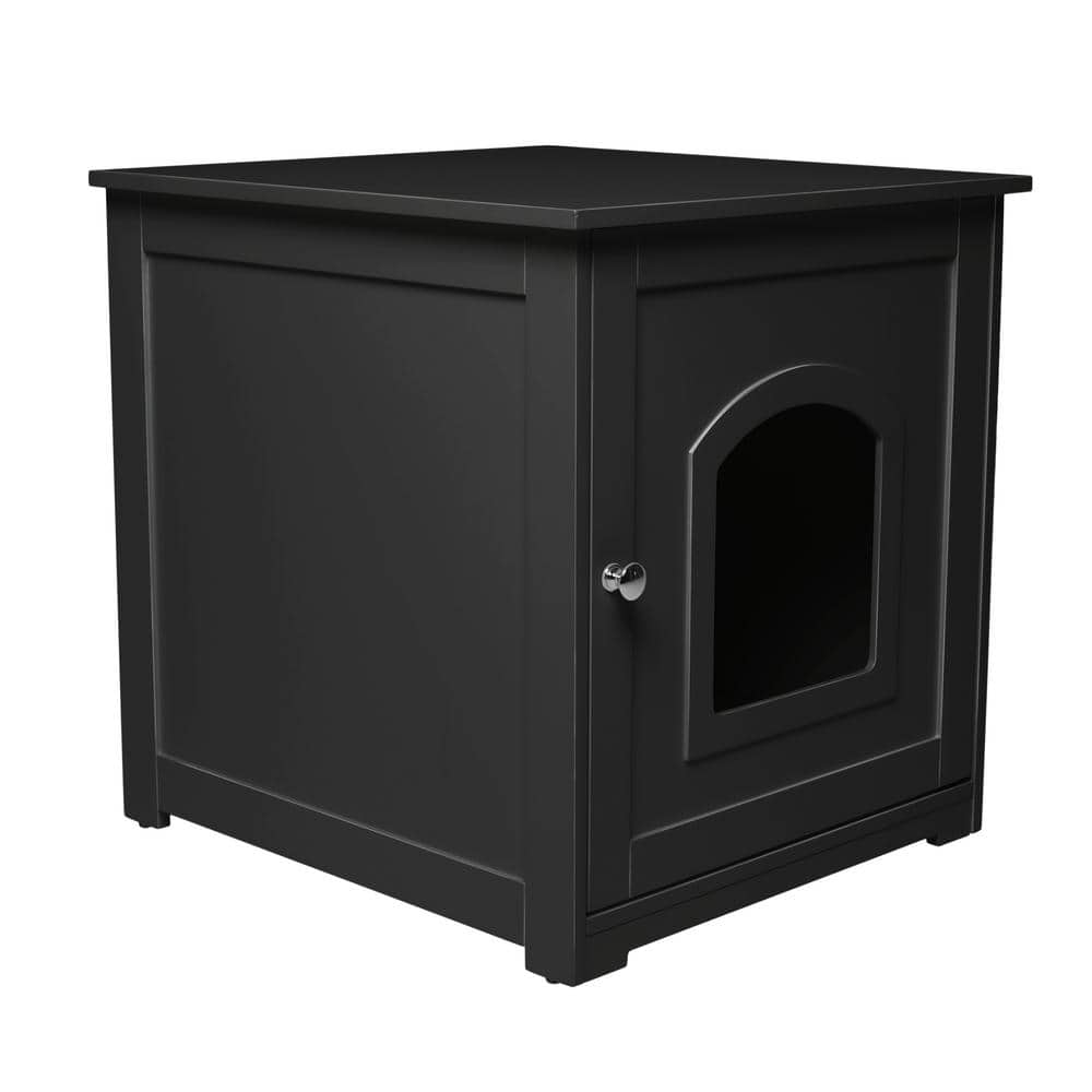 zoovilla Black Kitty Loo Litter Box Cover PTH0901721710