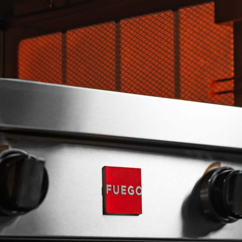 Fuego Premium 27 in. 2-Burner Natural Gas Outdoor Pizza Oven in 304 Stainless Steel F27S-Pizza-NG