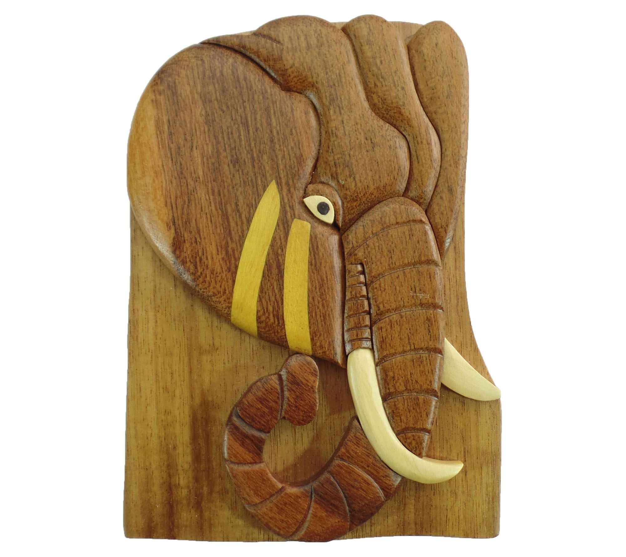 Carver Dan's Elephant Head Puzzle Box with Magnet Closures