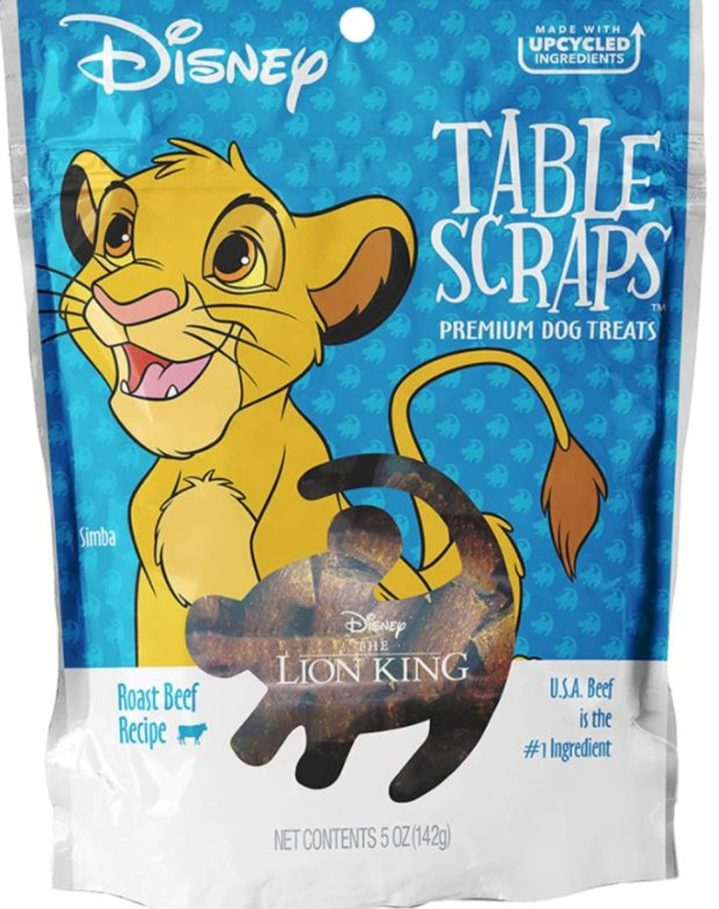 Disney The Lion King Table Scraps Premium Dog Treats， Roast Beef， 5oz. Bag