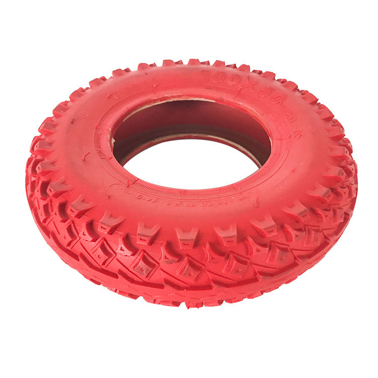 Heavy Duty Red Rubber Tires 200x50 Offroad 8 Inch Tyre with Wear Resistant Non slip Pneumatic Tires for Electric Mountainboard