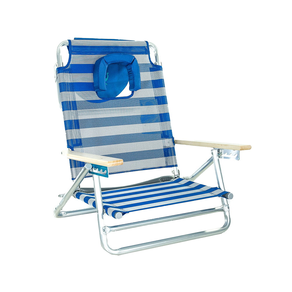 Ostrich SBSC-1016S South Adult Beach Lake Sand Lounging Chair， Striped (2 Pack)