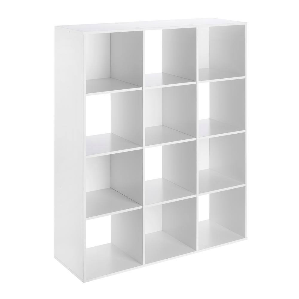 35 in. H x 47 in. W x 11 D White 12- Cube Organizer 64228969WHTBB