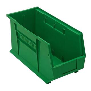 QUANTUM STORAGE SYSTEMS Ultra-Series 5 Gal. Stack and Hang Storage Tote in Green (12-Pack) QUS224SN