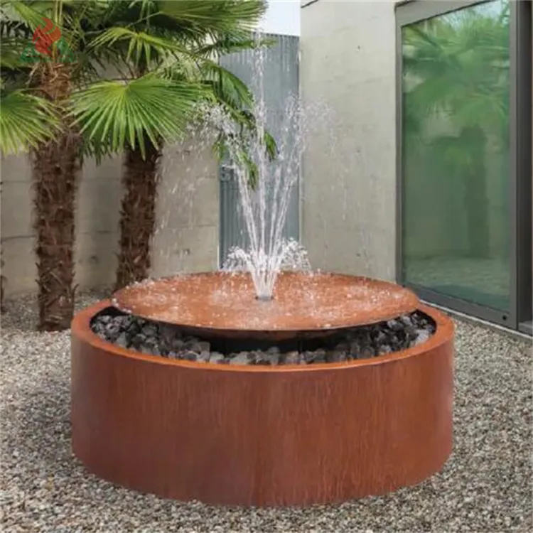 Water fountain home decor garden water curtain   gardens waterfall fountain metal