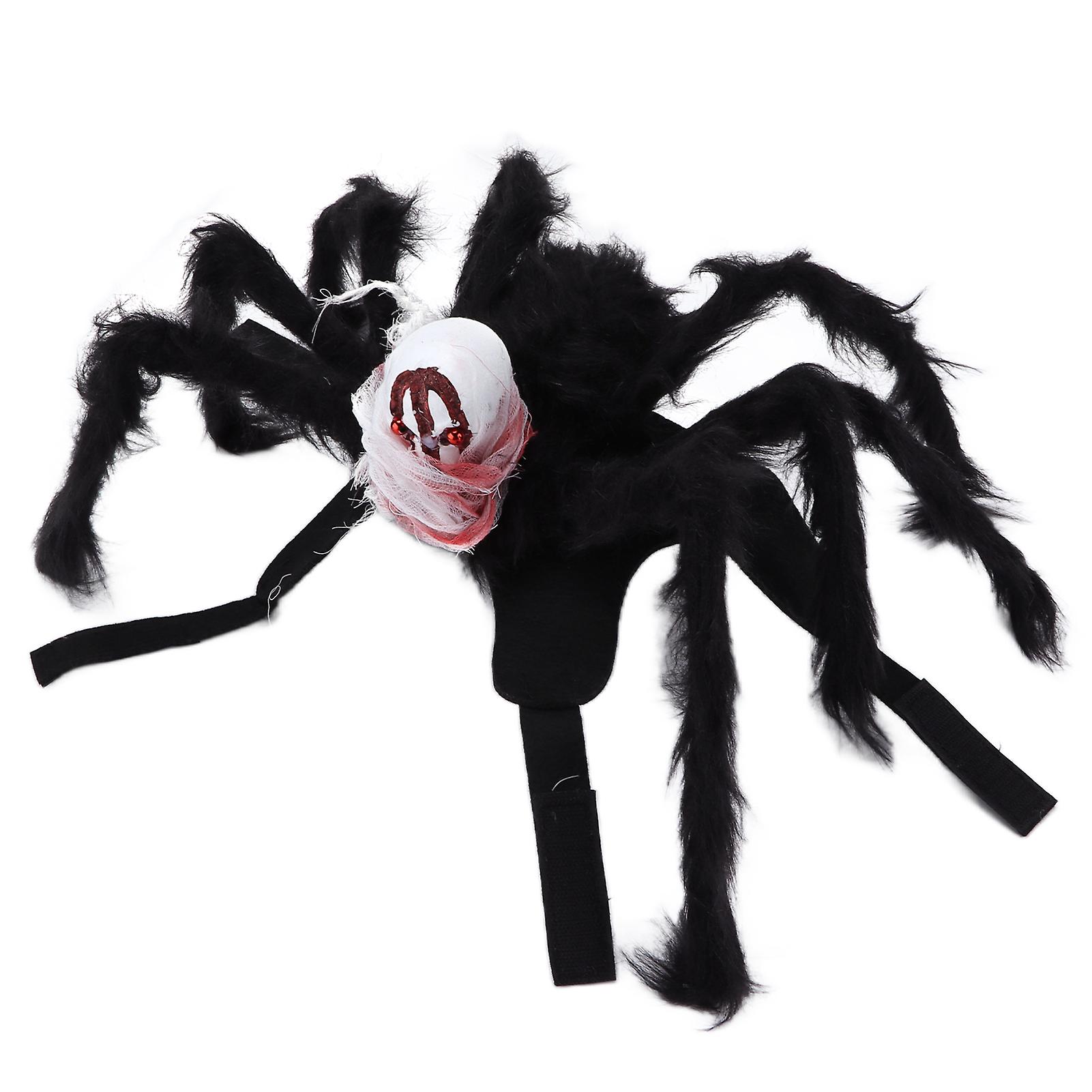 Dog Cat Halloween Spider Costume Breathable Adjustable Simulation Spider Pet Costumepainted Face L