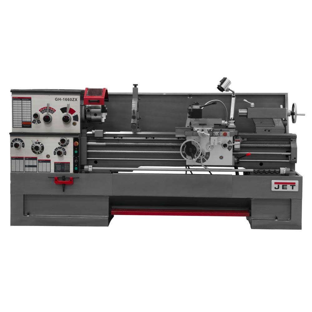 JET Gear Head 16 x 60 ZX Lathe with Taper Attachment Installed 321477 from JET