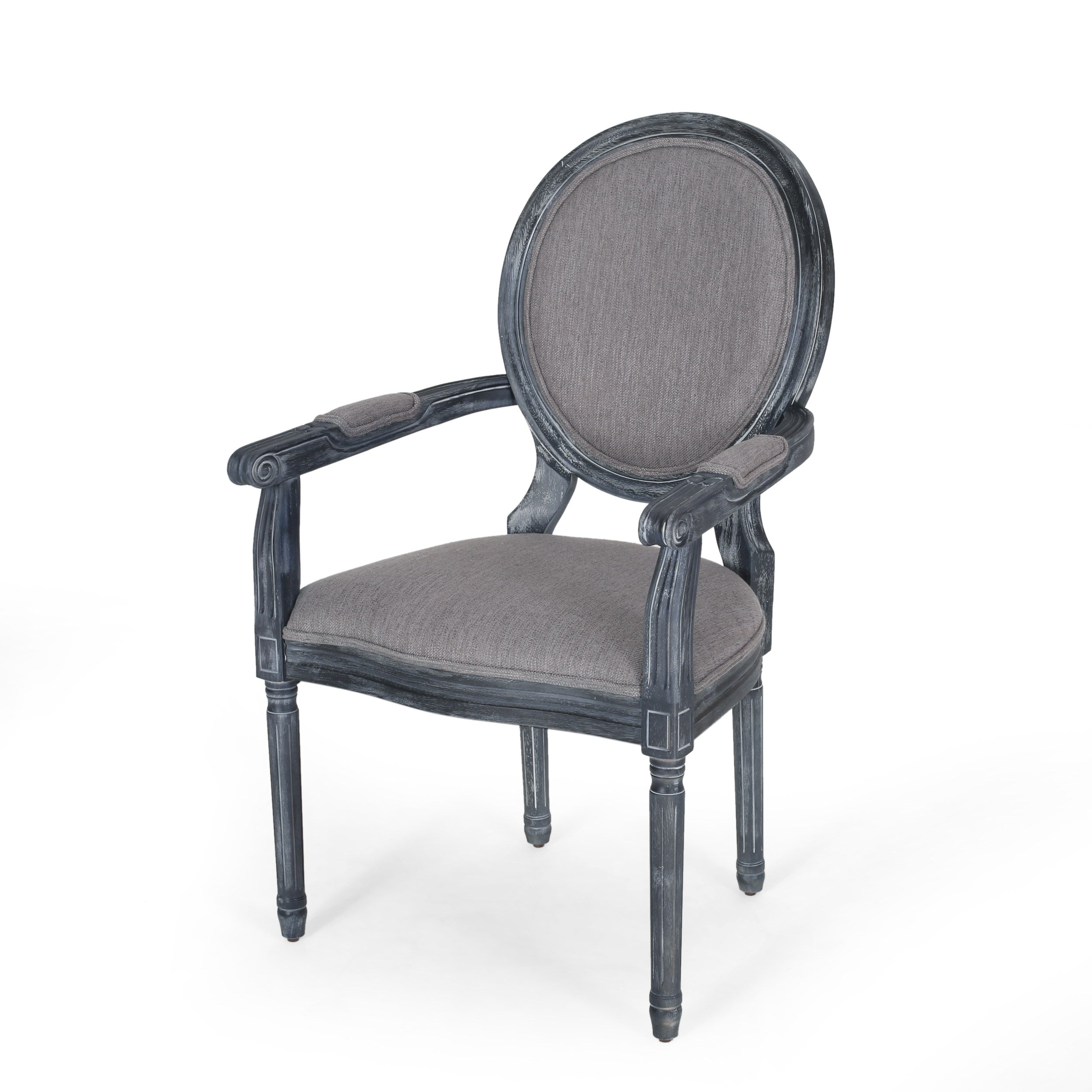 Aisenbrey French Country Wood Upholstered Dining Chair