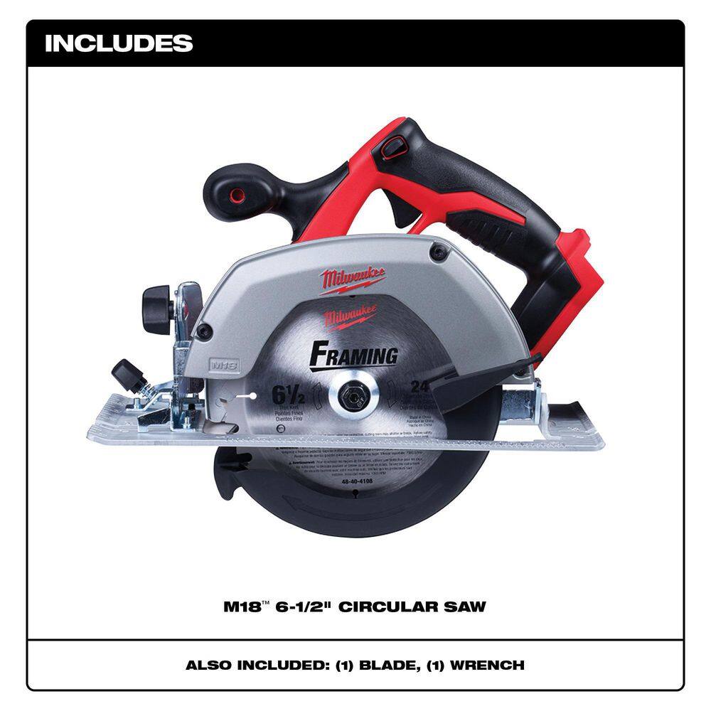 MW M18 18V Lithium-Ion Cordless 6-12 in. Circular Saw (Tool-Only) 2630-20