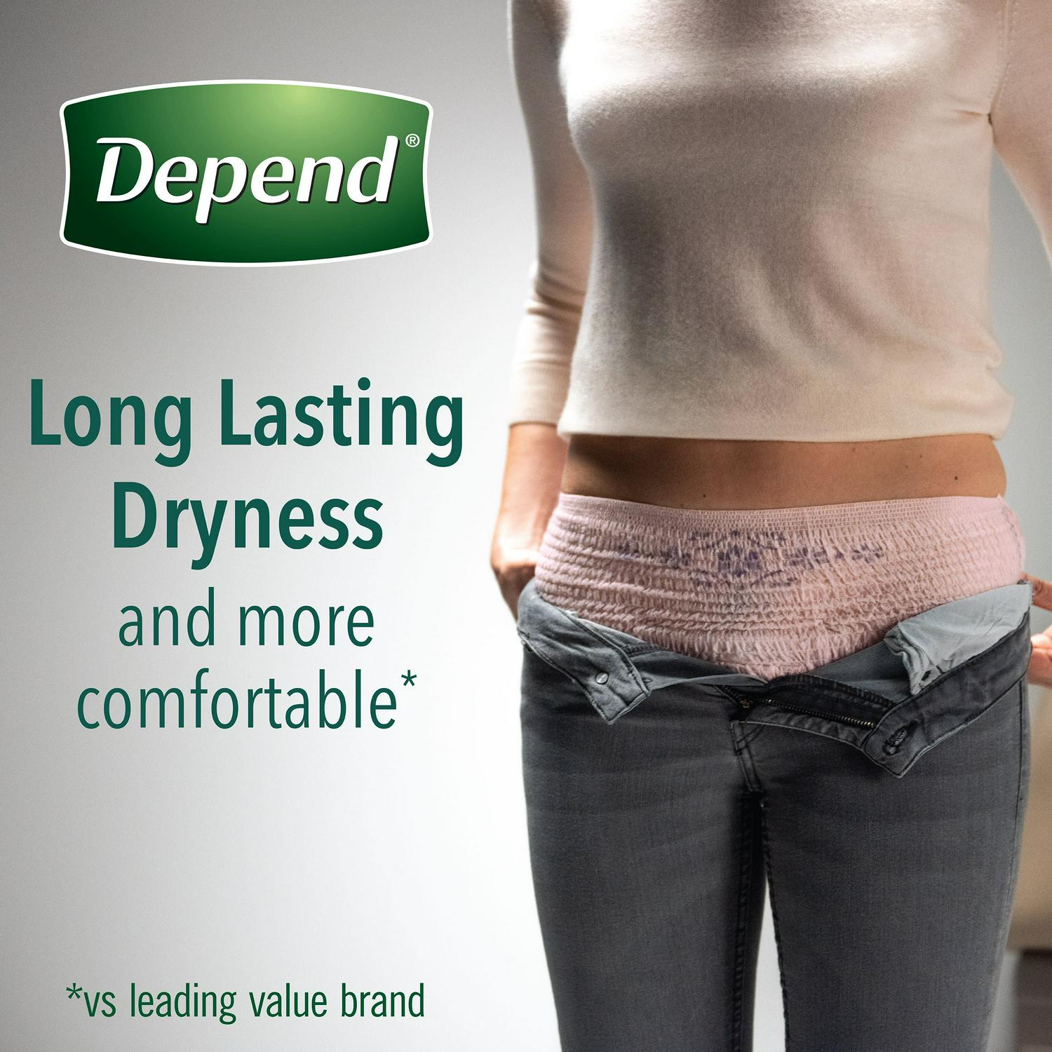 Depend FitFlex Incontinence Underwear for Women Maximum Absorbency XL Blush 68ct  Crowdfused