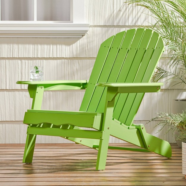 Malibu Outdoor Acacia Wood Adirondack Chair Light Green Christopher Knight Home