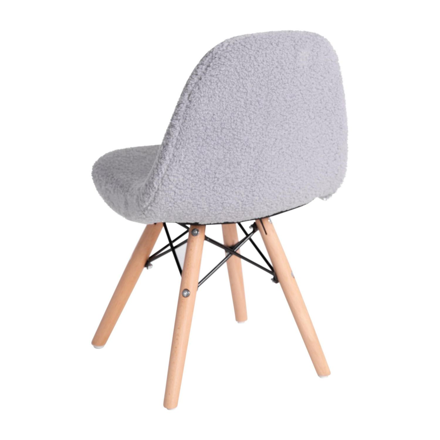 Flash Furniture Zula Collection Kids Furry Chairs， Gray