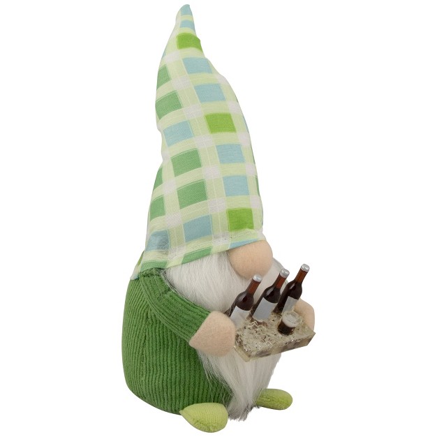 Green And Blue Plaid Springtime Gnome