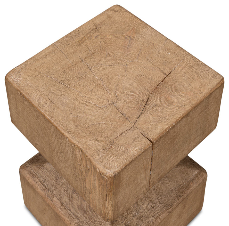 Beam End Stool   Traditional   Footstools And Ottomans   by Sideboards and Things  Houzz