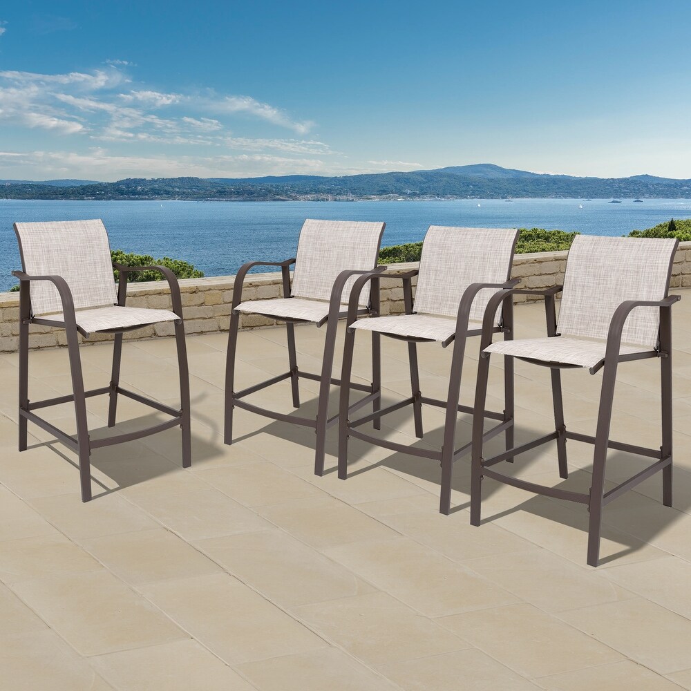 Pellebant 4PCS Outdoor Counter Height Bar Stool   21.7\