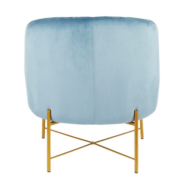 Chloe Upholstered Accent Chair with Metal Legs