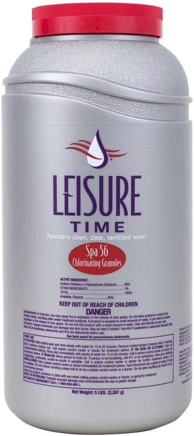 Leisure Time E5-06 Spa 56 Chlorinating Granules for Spas and Hot Tubs, 5-Pounds, 6-Pack