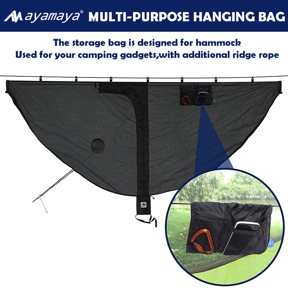 AYAMAYA Mosquito Net, Wide Room Hammock Bug Net,Breathable Mesh Net Equip with Hanging Bag & Lantern Hook,Ultralight Outdoor No-See-Um Spider Bug Nets for Hammocks