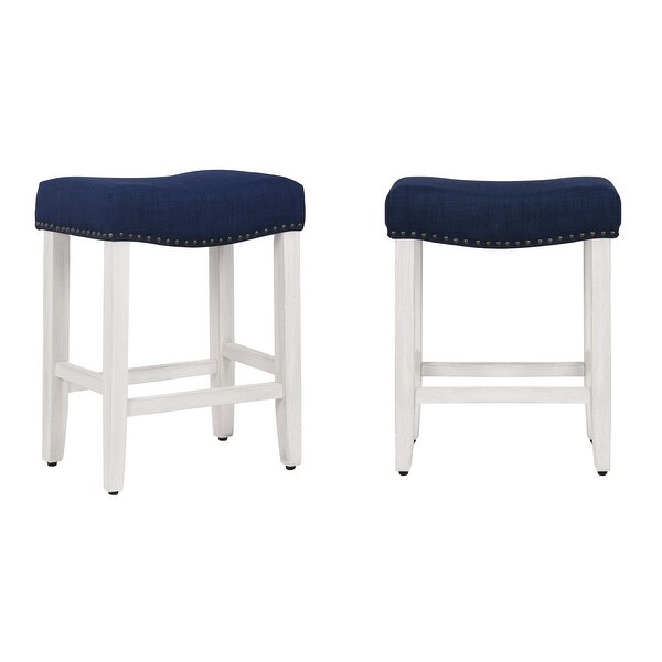 Dover 24-inch Saddle Counter Stool (Set of 2)