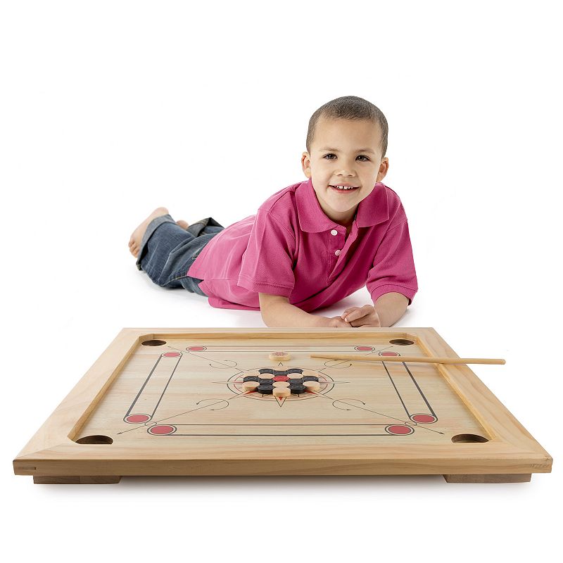 Hey! Play! Carrom Board Game- Classic Strike and Pocket Table Game