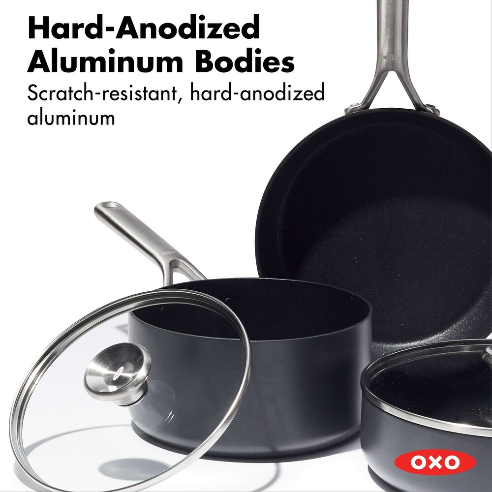 OXO Professional Ceramic Non Stick 5 Piece Cookware Pots and Pans Set