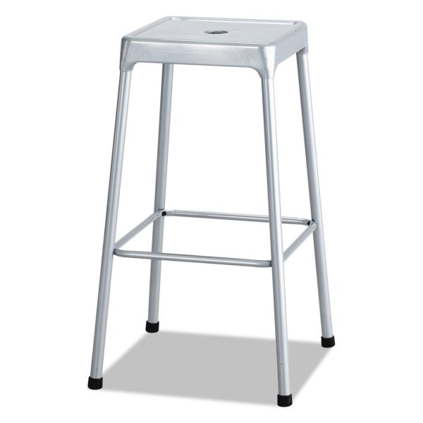 Safco Bar-Height Steel Stool， Backless， Supports Up to 250 lb， 29