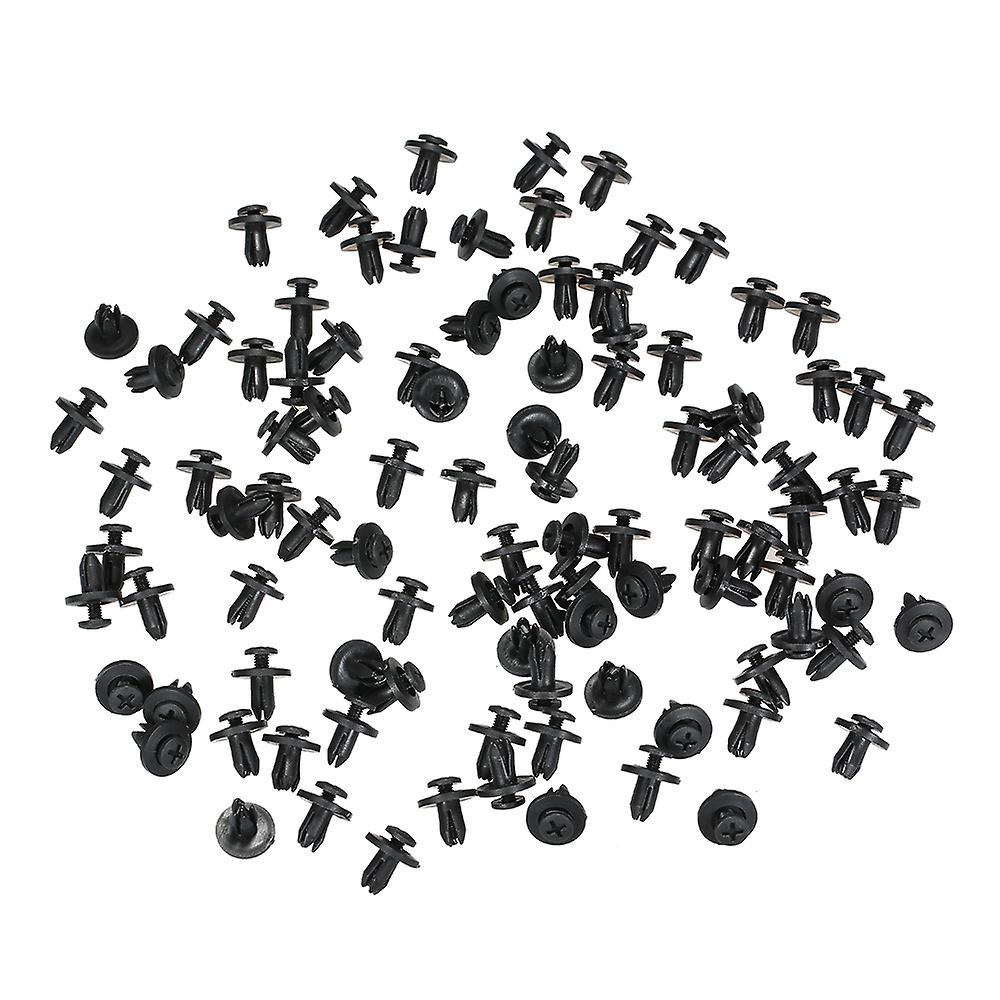 Nylon Fastener Rivet Clips Push Type Retainer Rivet Retainer Trim 6mm Hole Size 100 Pcs