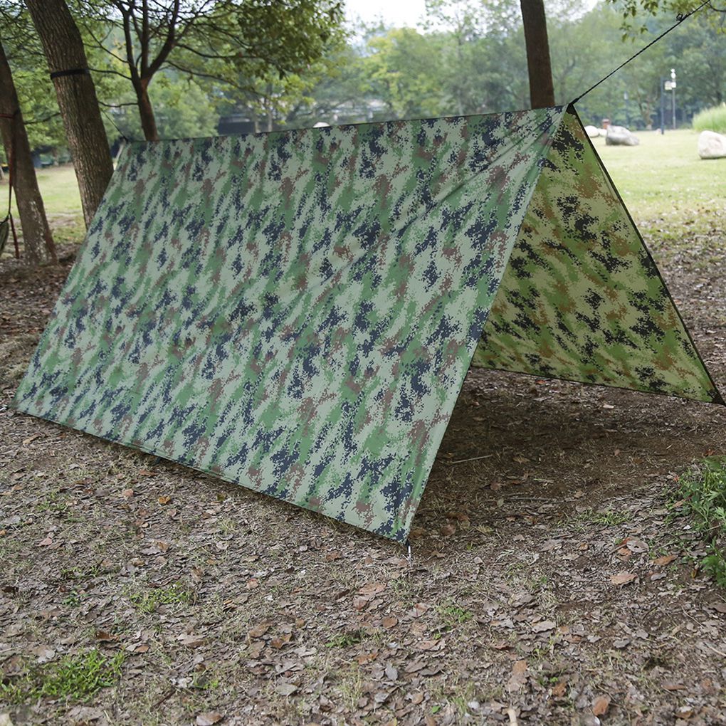 100\*145CM Awning Waterproof Tarp Tent Shade Outdoor Shelter Tarp Camping Survival Sun Mat Canopy Sunshade Beach Shelter  100*145CM