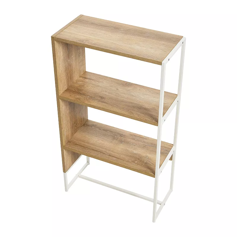 Household Essentials Modern 2-Shelf Bookcase Floor Decor