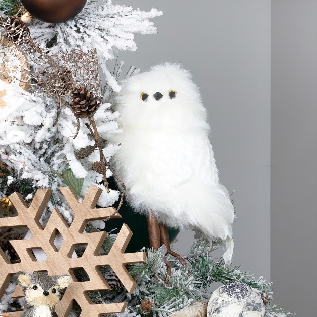 Decorae Fake Stuffed Owl Figure 10 5in Tall Bird Craft Halloween Prop Or Christmas Tree Topper Use