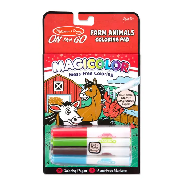 Melissa and Doug Magicolor On the Go Farm Animals Coloring Pad