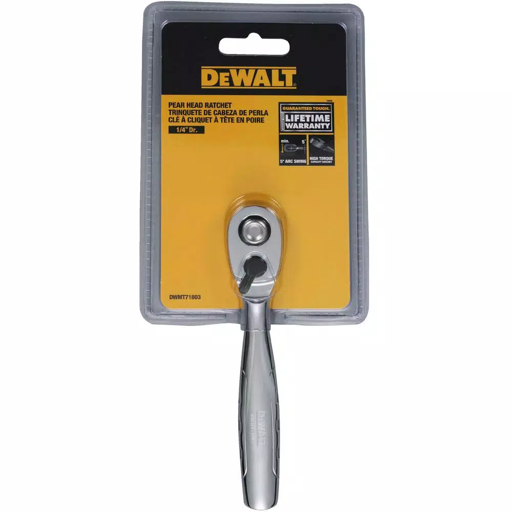 DEWALT 1/4 in. Drive Pear Head Ratchet and#8211; XDC Depot