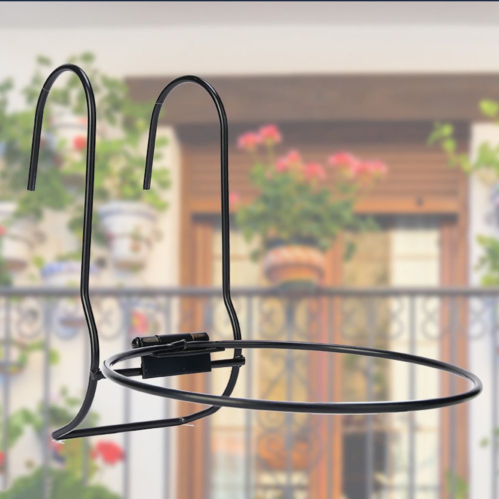 Sturdy Office Metal Railing Planters Rack Flower Pot Holder Planter Pot Stand Wall Mounting 15CM