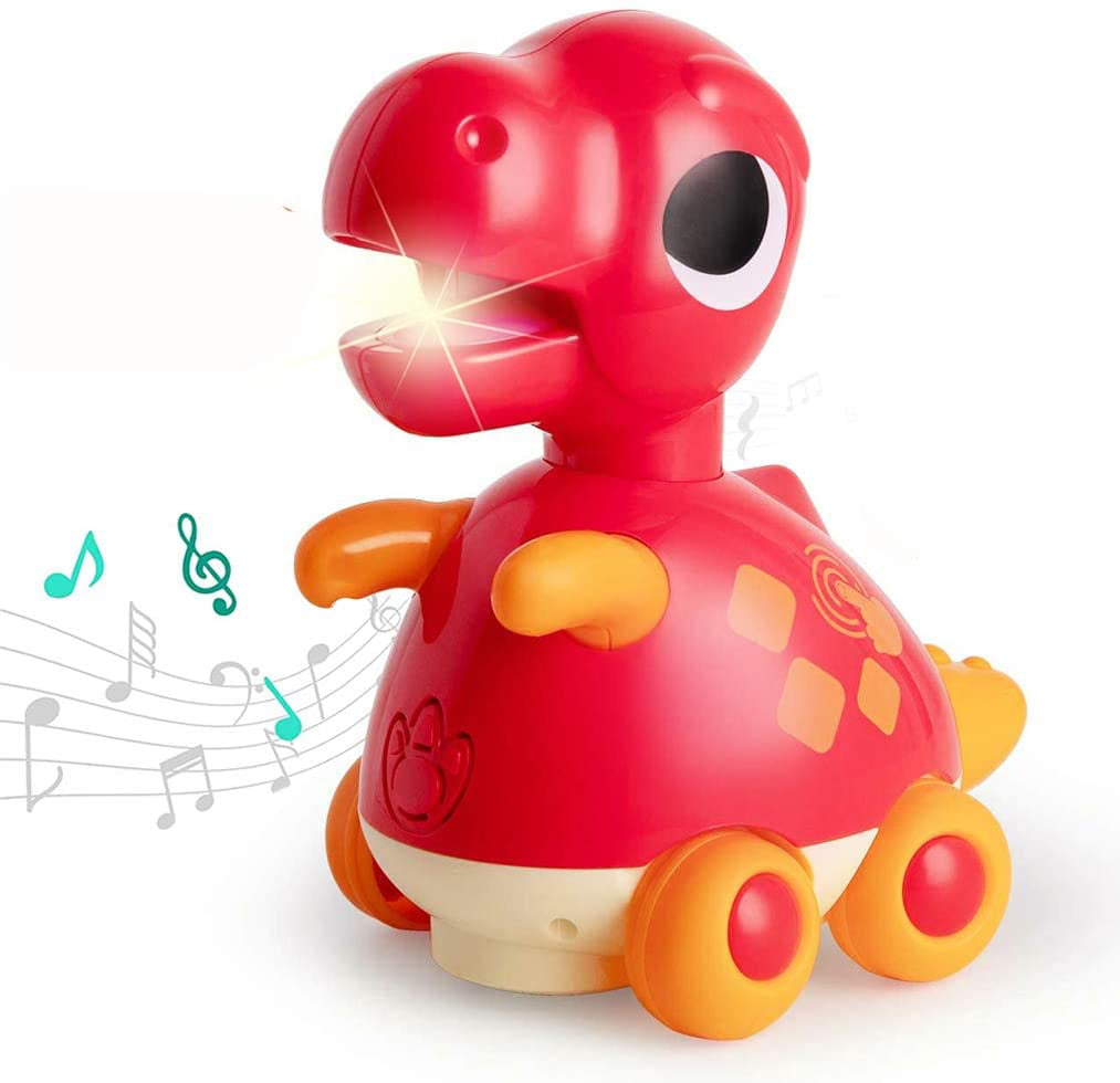 Baby Musical Toys ， Music Light Dinosaur Baby Crawling Toys， Infant Toddler Baby Toys for Boys Girls