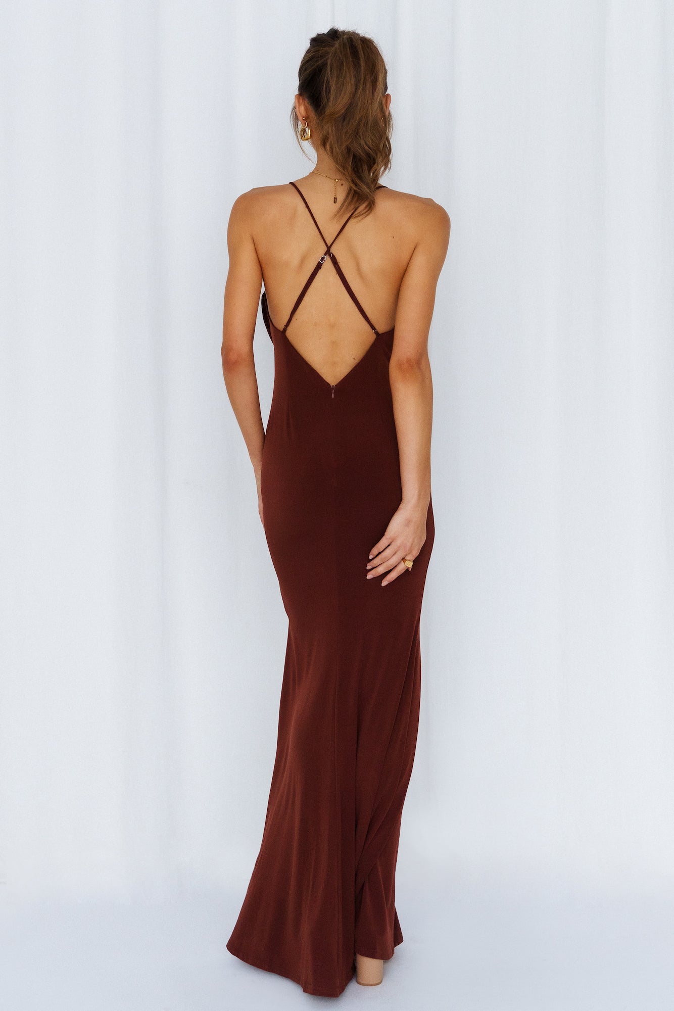 Words Of Warning Maxi Dress Chocolate