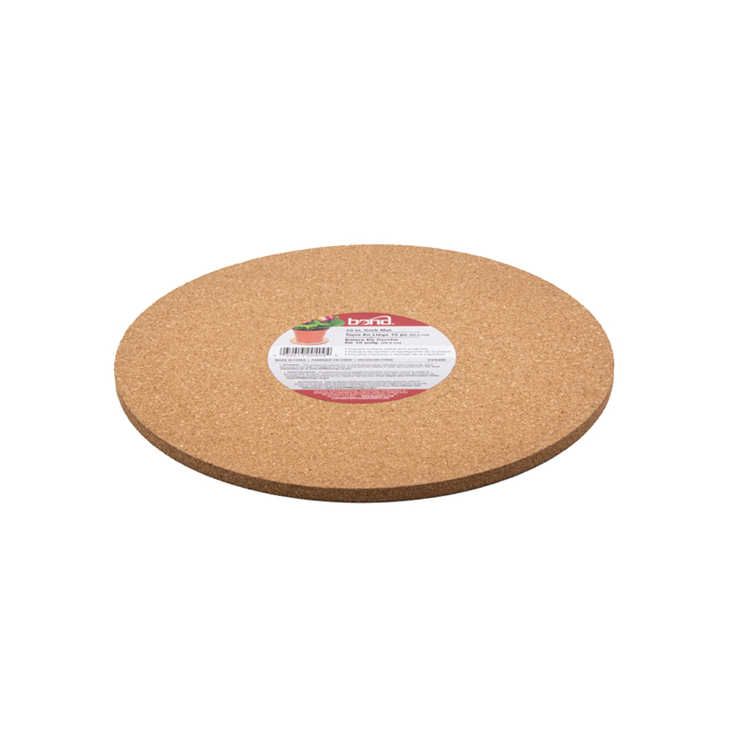 Bond 0.28 in. H X 10 in. D Cork Planter Mat Brown